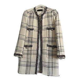 ZARA Blogger Favorite Tweed Plaid Check
Jacket Coat XS